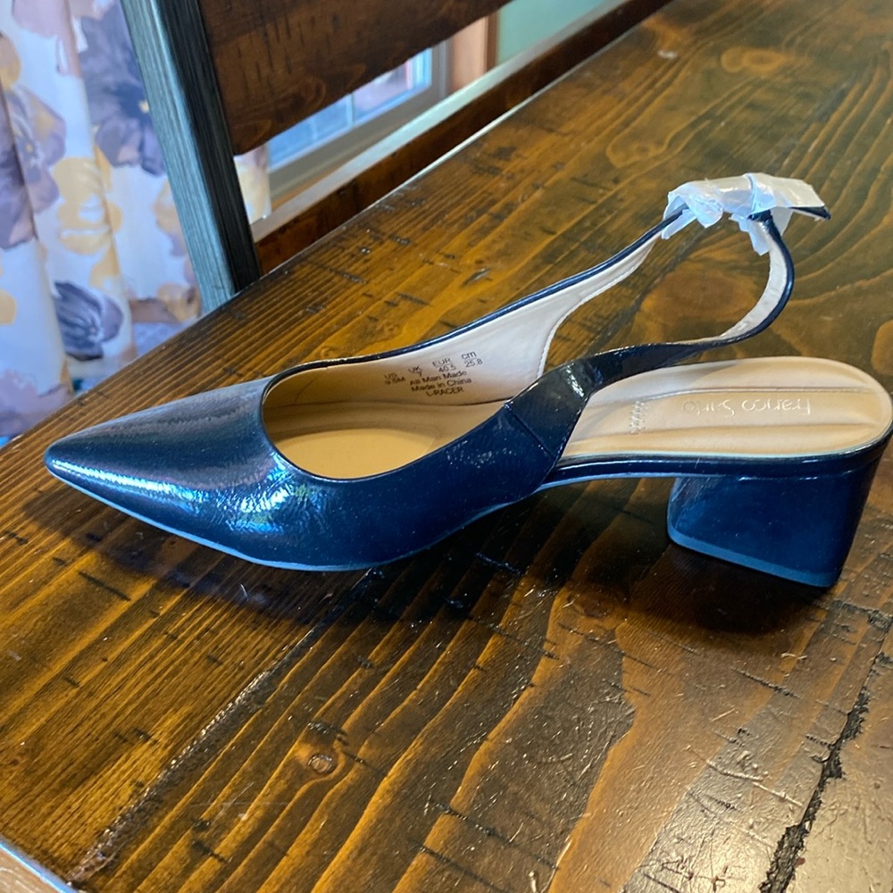 Franco Sarto L-Racer Slingback Dress Shoes in Navy